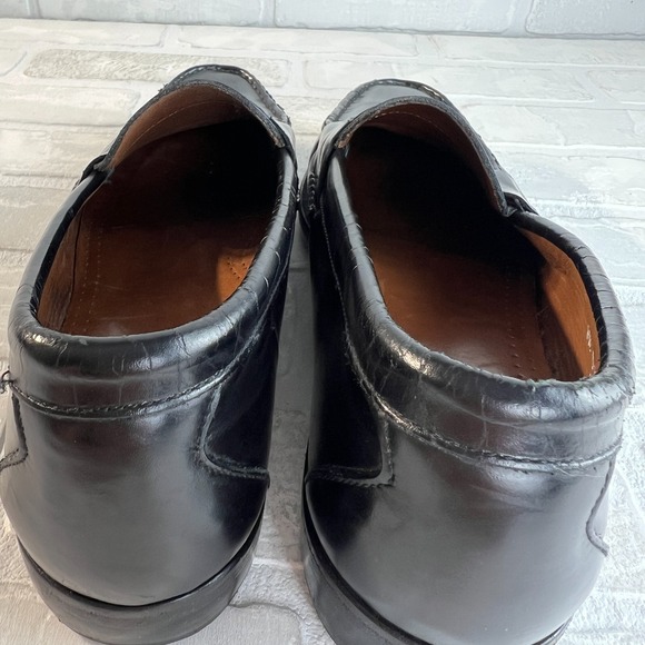 Allen Edmonds Walden Penny Loafers Mens 10.5 B Black Leather‎ Dress Shoes 42470